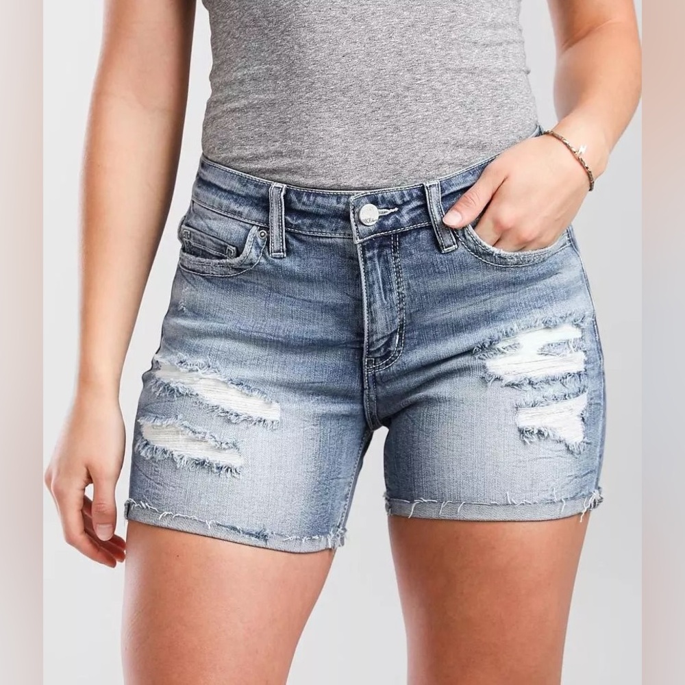 BKE Women's Blue Denim Shorts